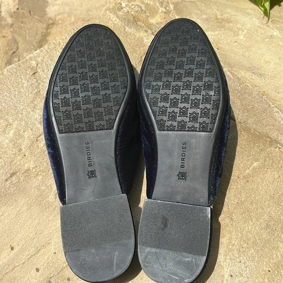 Birdies Phoebe Blue Velvet Slip-On Penny Loafer - Picture 12 of 13